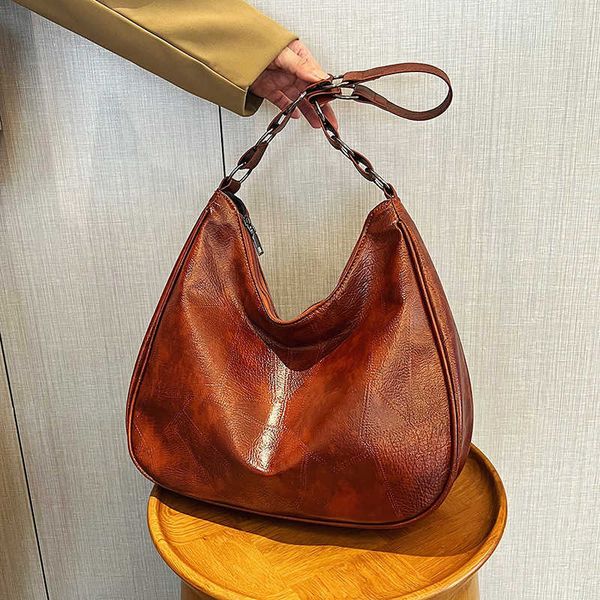 

large capacity bag new fashion shoulder bag solid color texture bucket bag