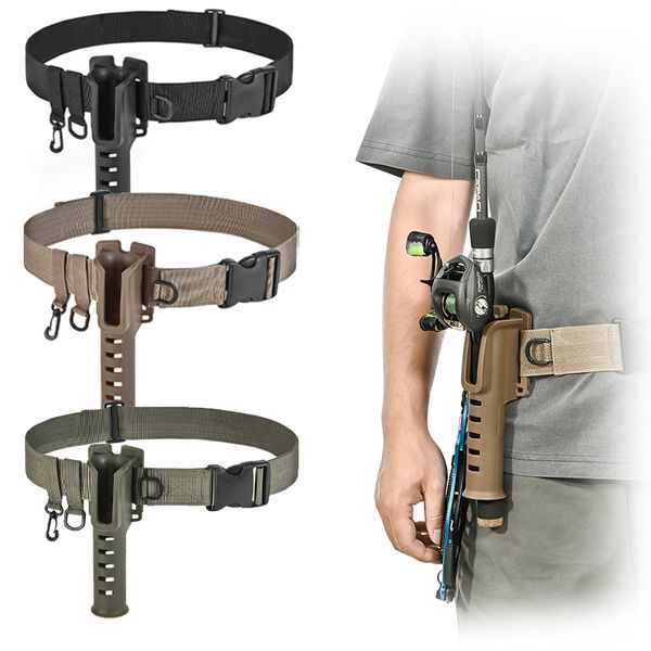 

fishingfishing tools portable belt rod holder fishing gear tackles accessories adjustable waist fishing rod holder fishing rod pole inserter
