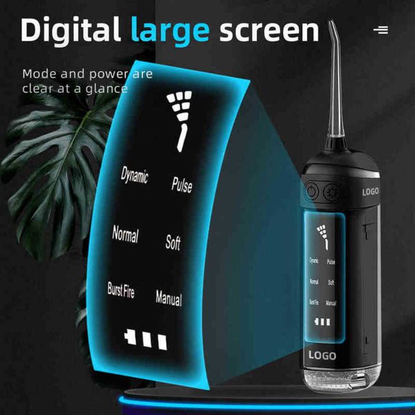 

intelligent tooth punch 6 gear adjustable washer electric portable dental cleaner water floss beauty instrument drawing 220627