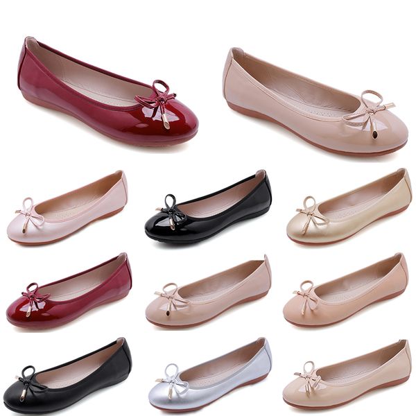 

single shoes women new large women's shoes chicken rolls shoes doudou shoes women 0023, Black