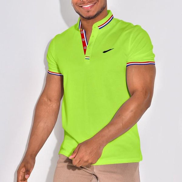 

2023ss designer men polo shirts simple breathable fabric is comfortable polo cotton short sleeve loose solid color, White;black
