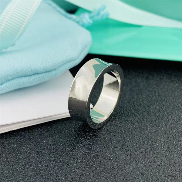 

classic band rings black ring titanium steel men's women's letter t silver designer luxury gift girlfriend wedding jewelry