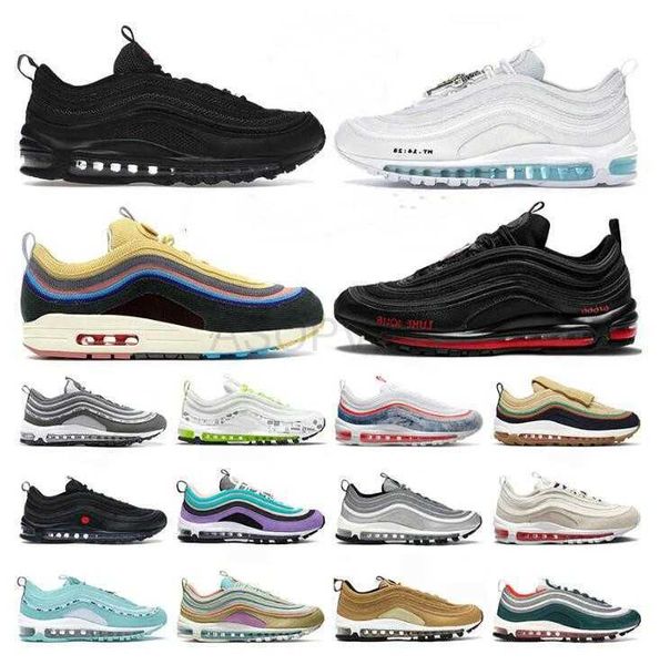 

designer shoes 2022 new airmaxs men woman running shoes 97 mens cushion trainers halloween light blue red leopard reflective 97s bred south
