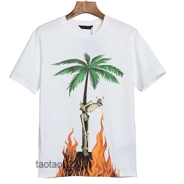 

mens designer t shirt palm letter print graffiti short sleeve fashion angel women's bear casual comfortable t-shirt black whites8s5, White;black