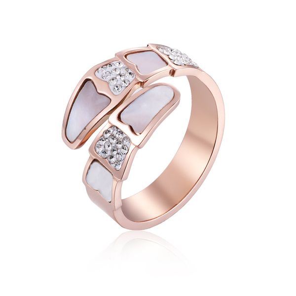 

rose gold snake shape band rings jewelry for women gift 5 pcs wholesale, Silver