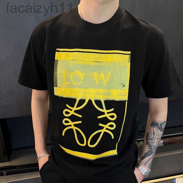 

designer high-end version differentiates the market printing cotton short-sleeved t-shirt lovers casual os loose tee 0wz9, White;black