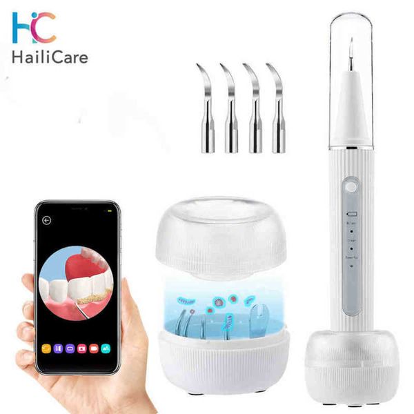 

ultrasonic dental scaler visual oral irrigator calculus tartar remover tooth stain cleaner led teeth whitening cleaning 220713