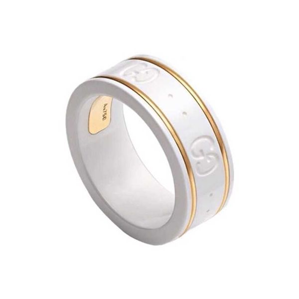 

2023 designer new fashion jewelry gujia mingchi black-and-white ceramic couple double bee small hemp set gold bilateral men's and women, Silver
