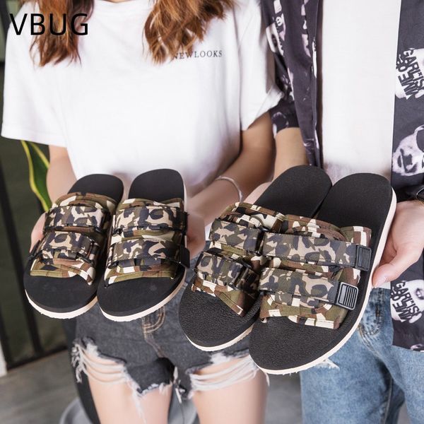 

sandals couple models camouflage slippers casual lightweight outdoor comfortable versatile breathable trendy spring and summer main, Black