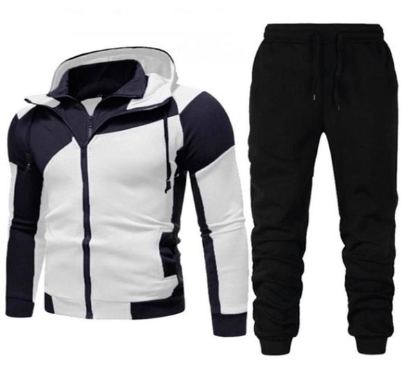 

2020 autumn winter mens fashion tracksuit clothes set male casual sportswear man hoodies pants sweatsuit set gym sweatshirt lj20119153836, Gray