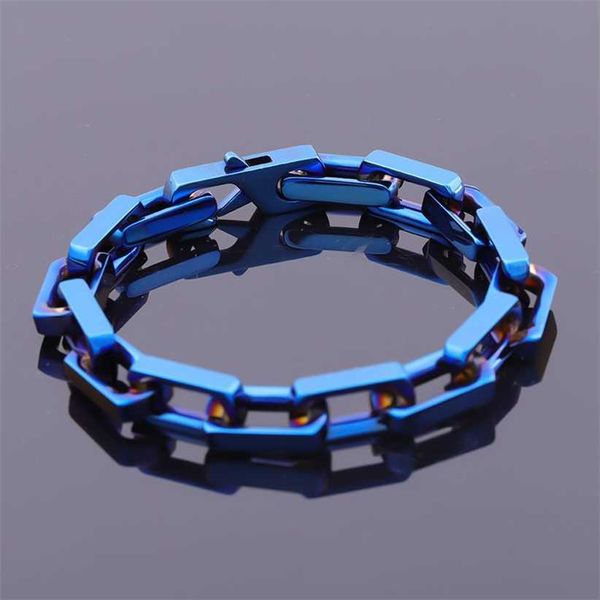 

2023 designer new lvjia bamboo link chain electroplated men's and women's hip hop titanium steel cuban bracelet necklace, Black