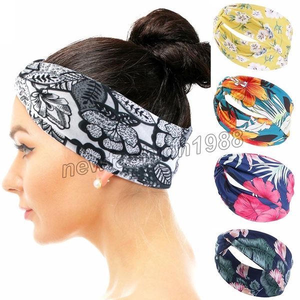 

solid color headband for women men yoga printing elastic hair bands turban makeup hair hoop vintage headwrap accessories, Silver