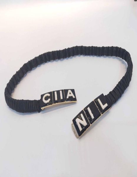 

2022 charm belt with black and white enamel color black geunine leather have box stamp ps7163a5109661, Golden