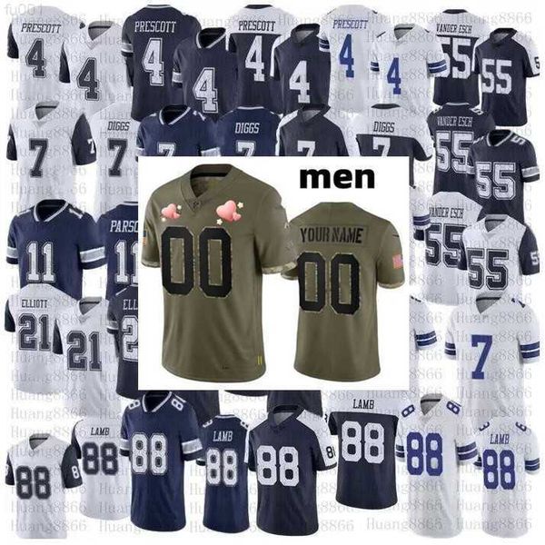 

football jerseys dallas''cowboys''9 kavontae turpin 4 dak prescott 11 micah parsons 88 ceedee lamb 21 ezekiel elliott 10, Black;red