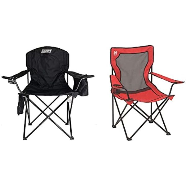 

camping chair with built in 4 can cooler