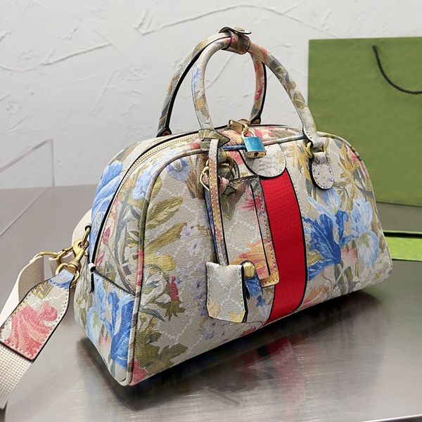 

designer women ophidia boston shopping tote bag italy luxury brand 2g canvas flowers printed cowhide leather totes handbag lady cross body s