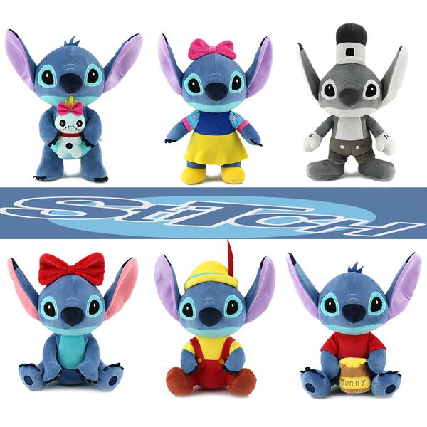 

cartoon stitch plush doll stitch hold small gold doll star baby toys