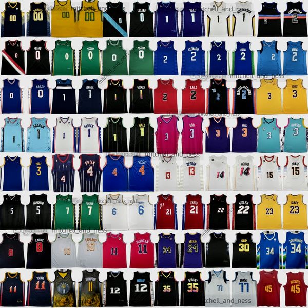 

paolo banchero jerseys basketball 2023 new with 6 patch mathurin lillard tatum james maxey harden edwards booker ball williamson cunningham, Black;red