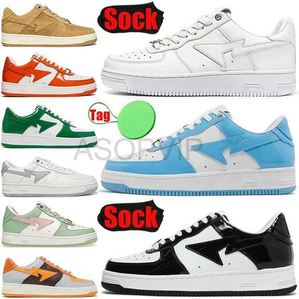 

designer shoes sk8 sta low baped designer casual shoes mens womens shoe lows black green yellow combo pink plate-forme luxury trainers sport