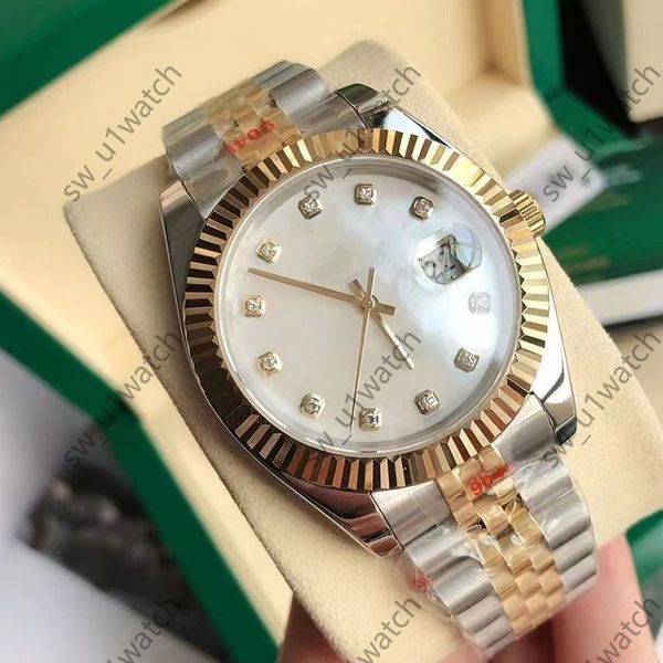 

watch for men date stripe face luxury designer watch size 41mm 36mm stainless steel bracelet automatic mechanical waterproof designer aaa wa, Slivery;brown