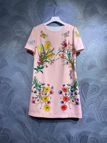 

spring 2023 new tank dress flower butterfly beaded decoration, Black;gray