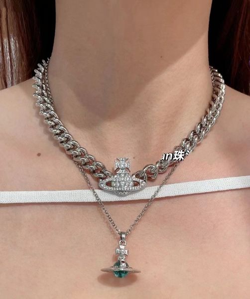 

chokers necklaces vintage chain new fashion diamond pendant necklace, Silver