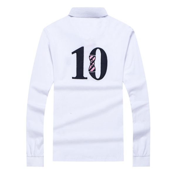 

men's polos office polos spring winter mens long sleeve full shirts pure cotton size m to 3xl letter 10 design polo shirt 230317, White;black