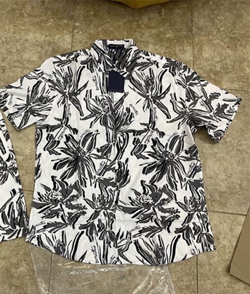 

mens flower print shirts casual button down short sleeve hawaiian shirt suits summer beach designer dress shirts seaside leisure, White;black