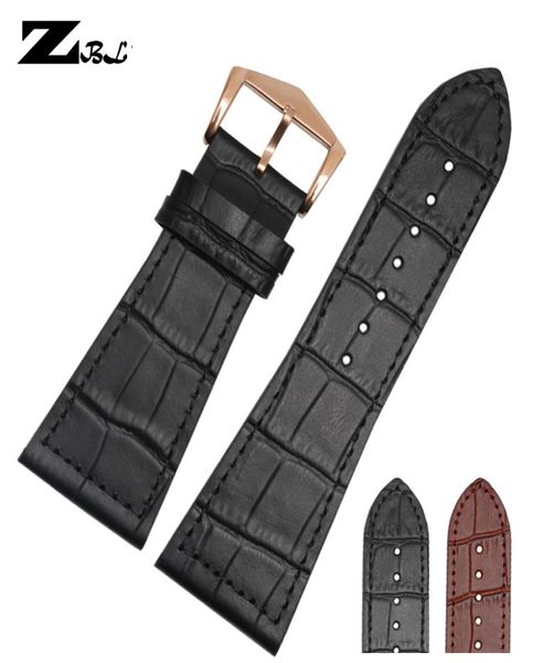 

26mm 30mm watch band genuine leather watch strap blackbrown band for fm6000h strap double head layer cowhide9567319, Black;brown