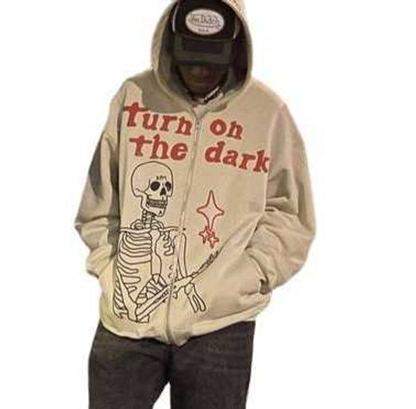 

broken planet women's sweater winter loose autumn winter trend skull print hooded cardigan sweater, Black
