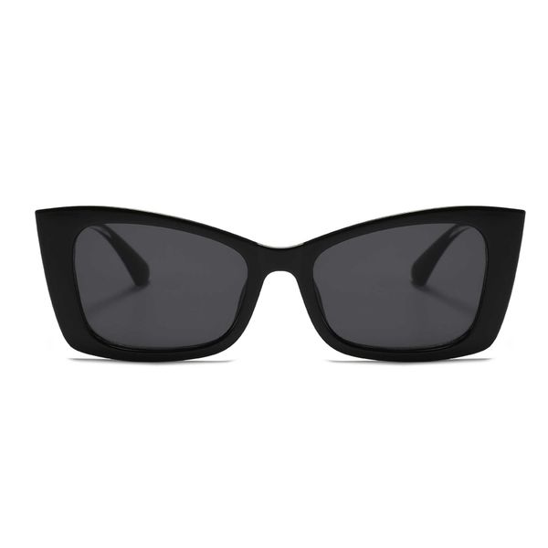 

women's small fragrant cat eyes sunglasses contrast hollow out, White;black