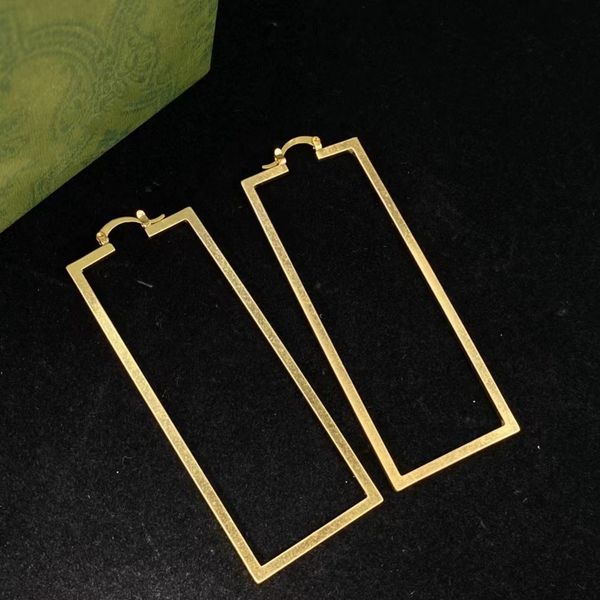 

charms simple square oversized fashion earrings, Golden