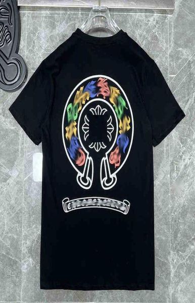 

ch fashion men039s t shirt designer chrome classic summer brand short sleeve sanskrit letter pullover tshirt horseshoe cross p3788155, White;black