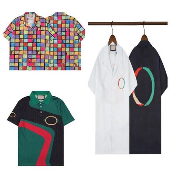 

men's hawaiian shirt lapel fashion short-sleeved loose breathable summer ggity green red stripe print shirt for men casual beach shirts, White;black