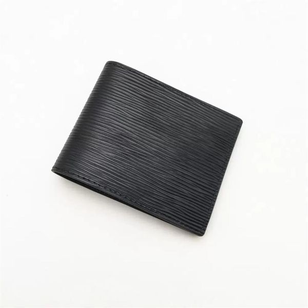 

black emboss multiple foldable short wallet lady leather purses men women business casual clutch bag emilie coin purse credit card220m, Red;black