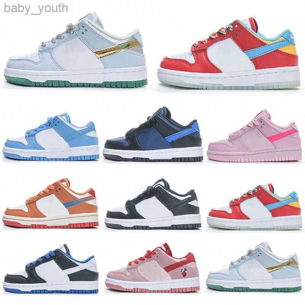 

2023 designer low kids running shoes chunky grey midas atlas lost unc coast chicago black white laser orange skate skateboarding trainers