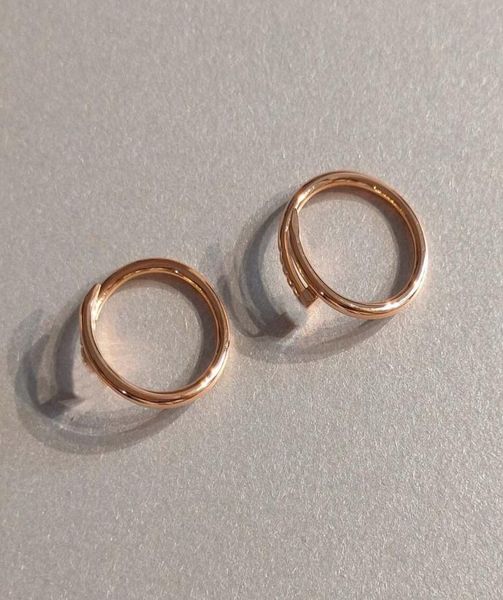 

v gold material thin ring nail in rose plated for women and man wedding jewelry gift have stamp velet bag packing ps3136a4057526, Silver