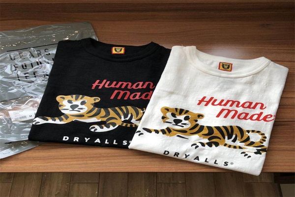 

human made tshirt graphic tees men women summer slub cotton t shirt clothes harajuku streetwear tshirt hip hop gym clothing x12142520950, White;black