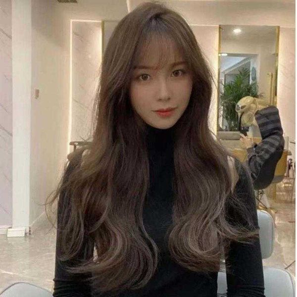 

wig female long curly hair big wave waist synthetic wigs, Black