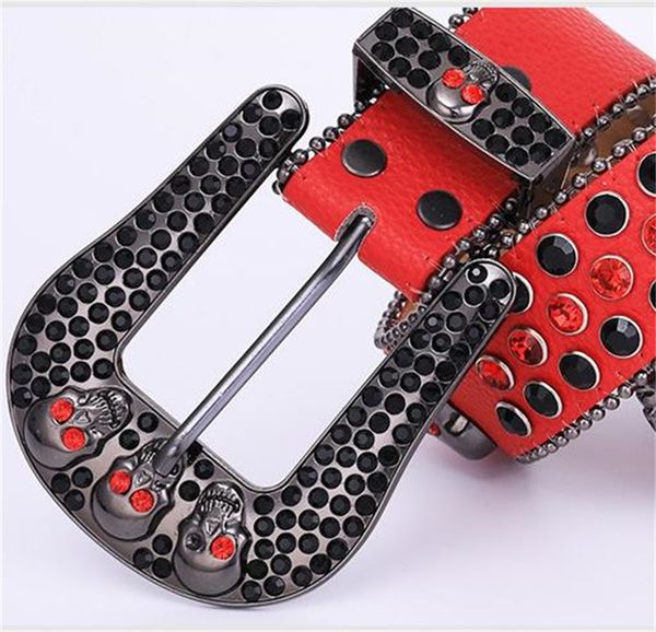 

rhinestone luxury belts mens womens leather belt full shiny bling white silver black color skull ceinture hiphop designer belt fashionable a, Black;brown