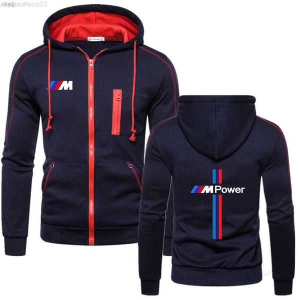 

hoodies men's sweatshirts 2023 bmw car sport comfortable cotton men zipper, Black