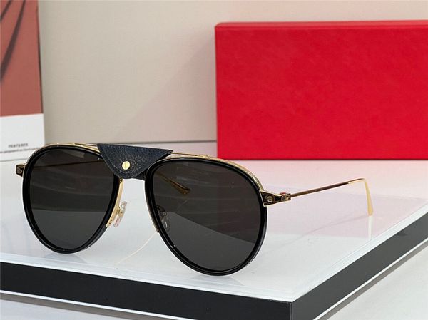 

new fashion design pilot sunglasses 0098 metal frame with black calfskin bridge classic simple and popular style versatile outdoor uv400 pro