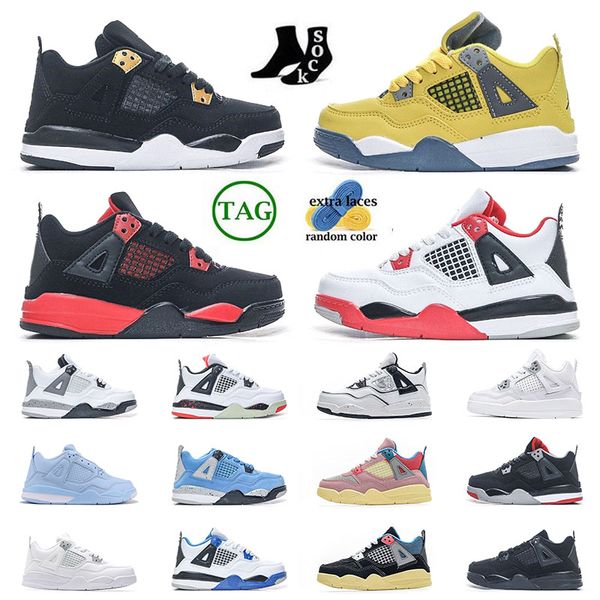 

kid shoes 4s children preschool boy girls baby sports shoes training shoes designer red thunder sophomore album fire red royalty fire lucid