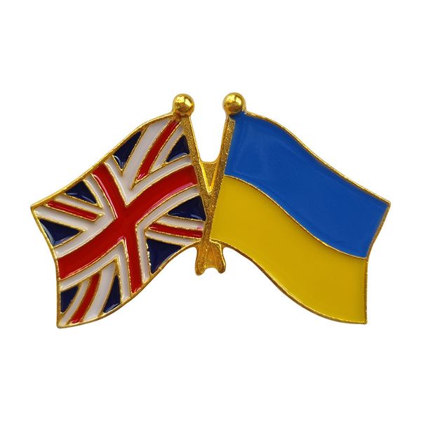 

2023 usa uk ukraine flag brooches european union collar badge love peace pigeon brooches for men women fashion jewelry wholesale price, Gray