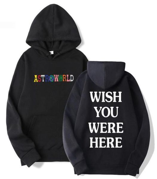 

designer travis scotts astroworld hoodies man letter print swag wish you were here brand hoodie size mxxxl3389448, Black
