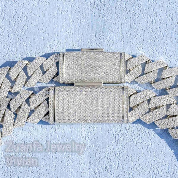 

18mm 20mm minimalist necklace moissanite diamond silver 925 trendy 2023 miami cuban link chain jewelry mens necklaces