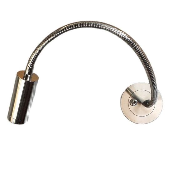 

ch flush lights on headboard wall light fixture slim plate flexible arm on/off switch 3w led chrome finish for l residential car yacht reces