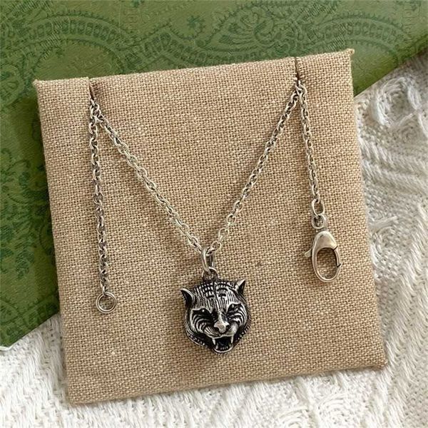 

2023 designer new jewelry tiger head silver jewelry used necklace men's and women's fashion personalized couple necklace