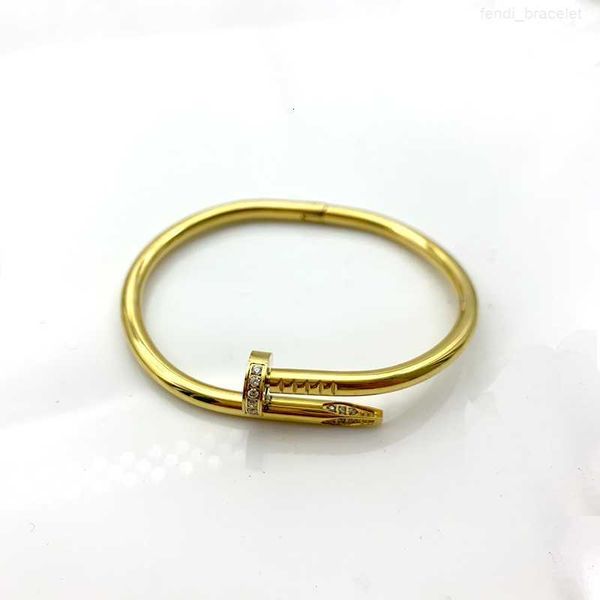 

love bracelet women stainless steel couple cuff bangle open nails in hands christmas girls accessories wholesale europe and america, Black