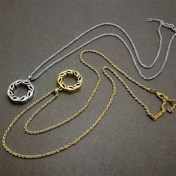 

2023 designer new light luxury b. v family same style tidal pendant versatile for men and women necklace vacuum plating high color preservat, Black